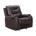 Ashley Brown Leather Gel Reclining Set